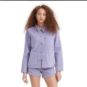 Levi lilac denim chore coat